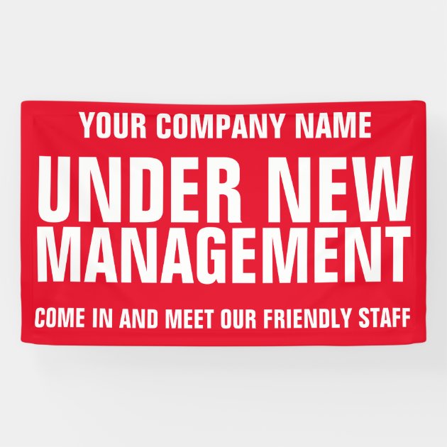 Set of 5 Decal Sticker Multiple Sizes Under New Management Business Style G Business Under New Management Outdoor Store Sign Yellow 34inx22in 